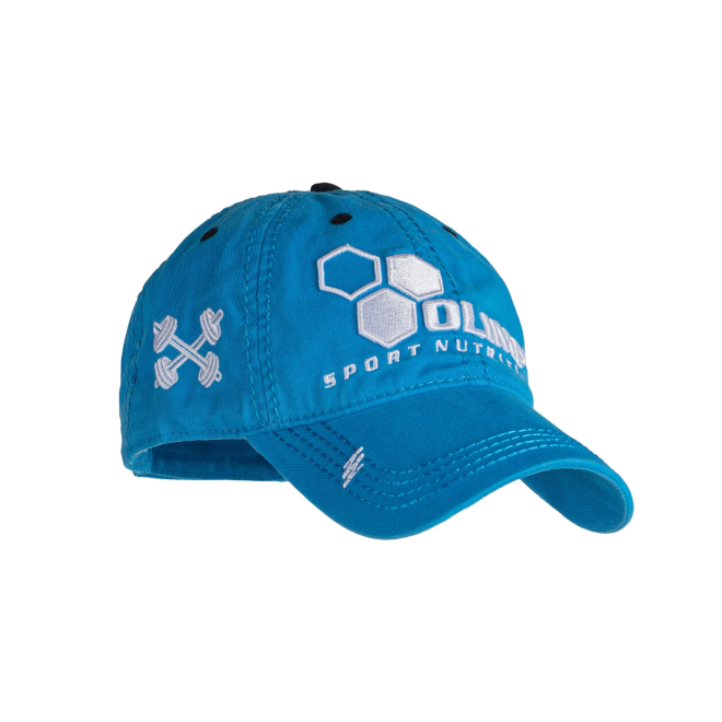 Męska czapka z daszkiem Olimp Sport Nutrition - Men's HAT TEAM OLIMP niebieska