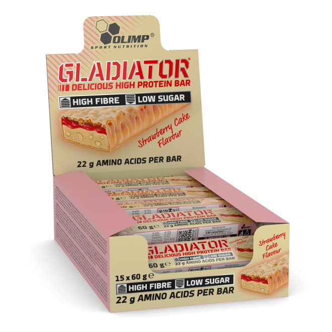 Olimp Gladiator - 15 x 60 g Strawberry Cake