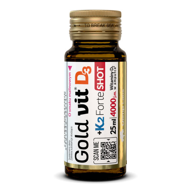 Olimp Gold-Vit D3+K2 Forte Shot - szklana ampulka 25 ml
