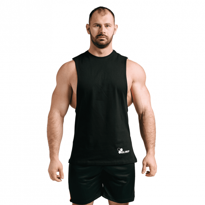 Męska koszulka treningowa Olimp - Men Sleeveless Basic czarna
