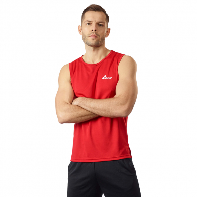 Męska koszulka treningowa bez rękawów Olimp - Men's Sleevless Red