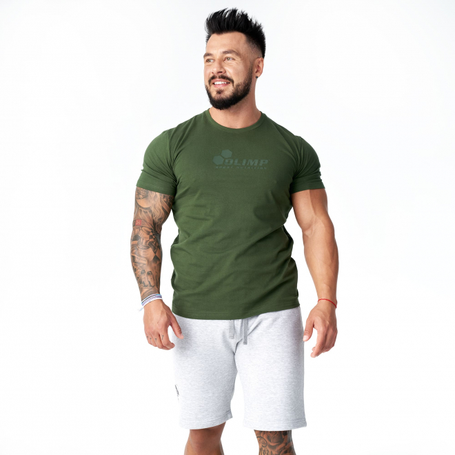 Męski T-shirt Olimp – Men Basic T-shirt khaki