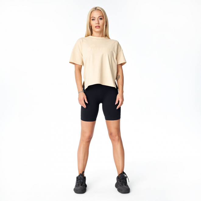 Damska koszulka oversize Olimp – WMS Oversize T-shirt beżowa