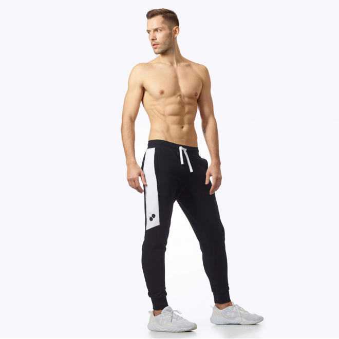 Spodnie dresowe Olimp - Unisex Pants Black & White