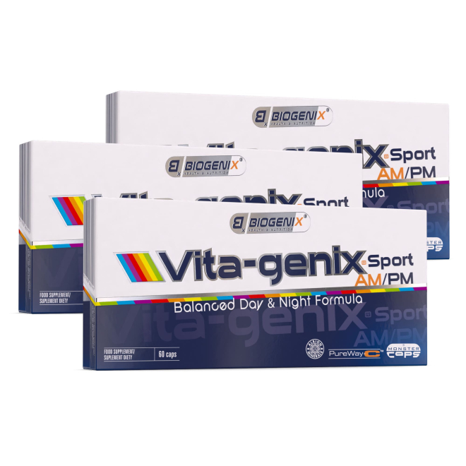 3 x Biogenix Vita-genix® Sport AM/PM Monster Caps® - 60 Kapsułek