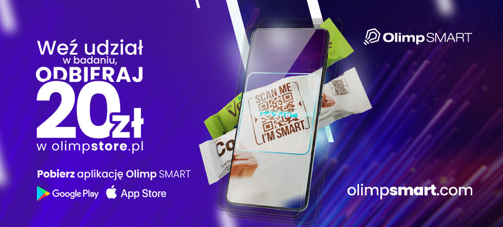 Nowa aplikacja Olimp SMART! Odbieraj Vouchery 20 PLN za udział w badaniach