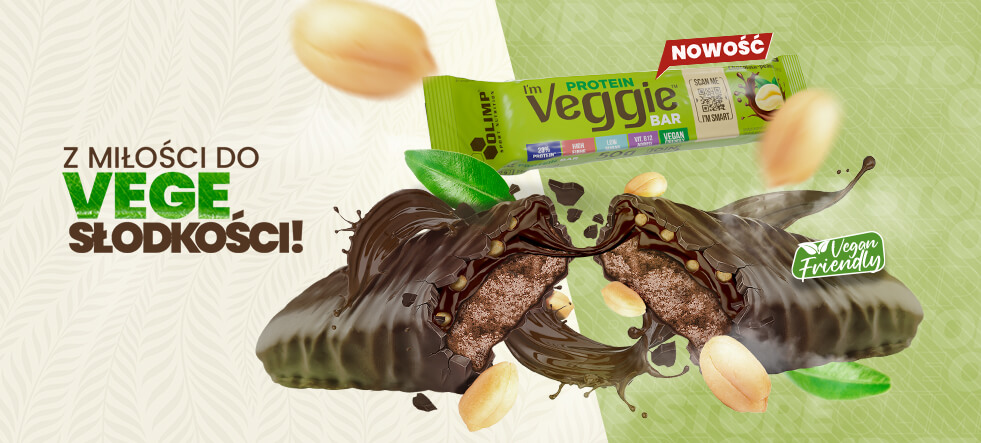 Pyszny, białkowy, wegański! Baton I’m Veggie Protein Bar w Olimp Store!